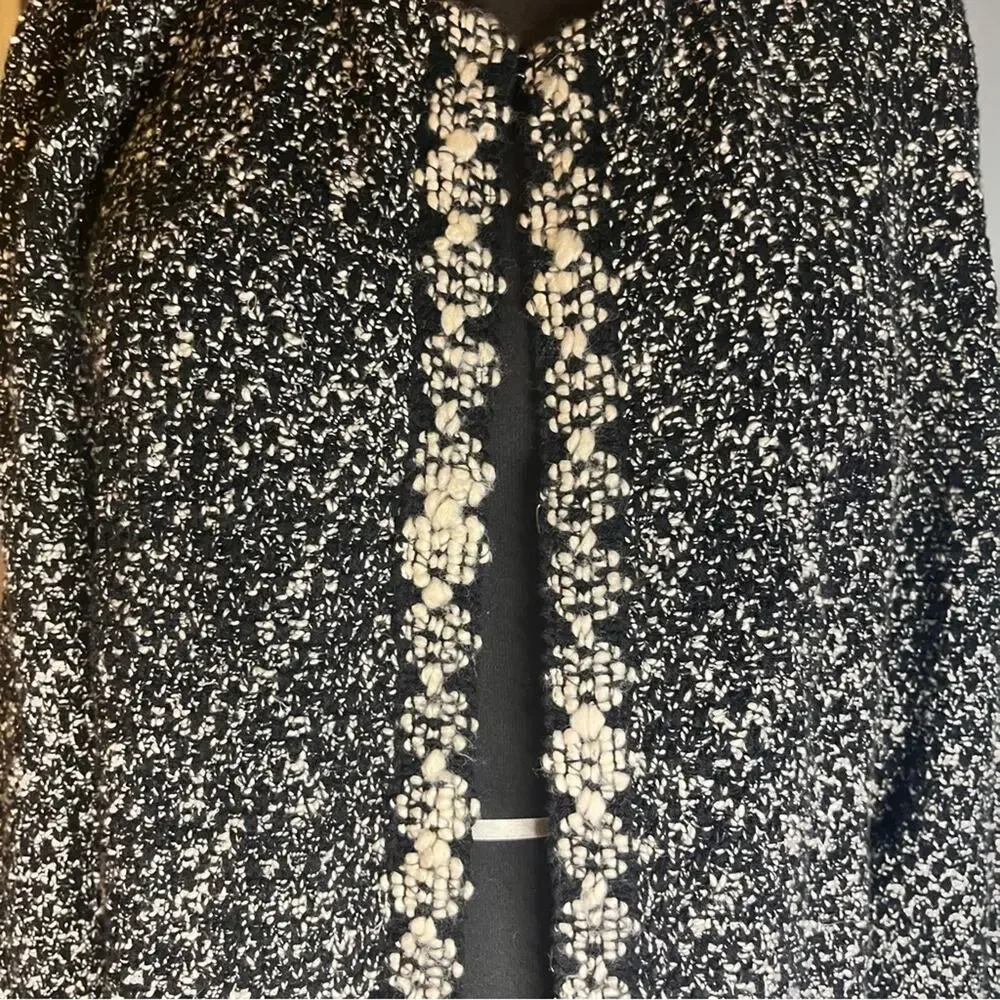 Talbots Luxury Textured Knit Sweater Duster Office Coatigan Boho Glam Jacket MP